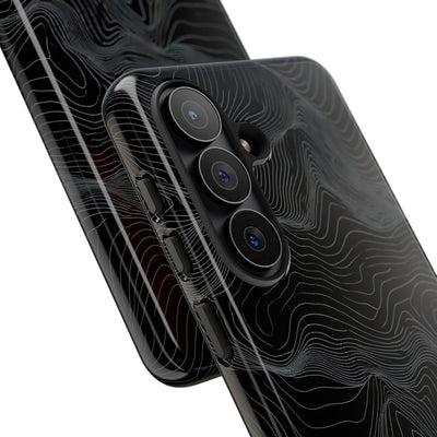 Obsidian Contour Elevation · Tough Phone Case for Samsung · Black