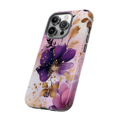 Gilded Violet Bloom · Tough Phone Case for iPhone