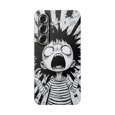 Chaotic Monochrome Scream · Soft Telefoncover for Samsung