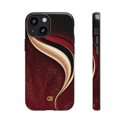 Gilded Crimson Flow · Tough Phone Case for iPhone · Red