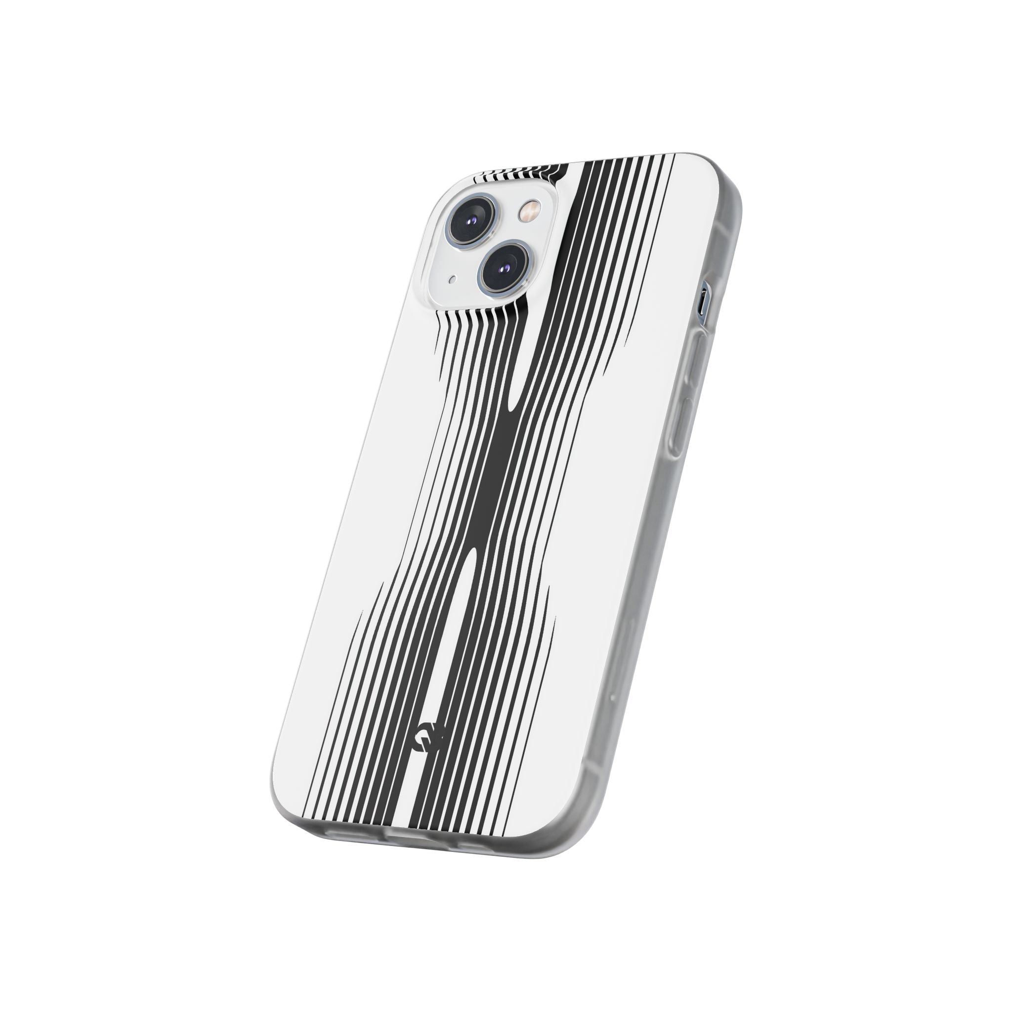 White Lite Phone Case for iPhone - Kinetic Mono Distortion