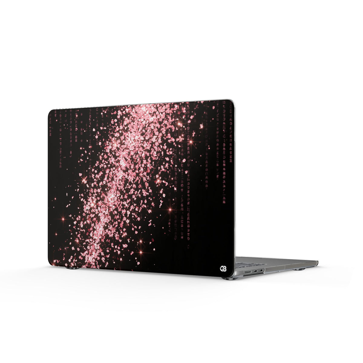 Rose Digital Cascade · Clear Hard Case for MacBook · Pink