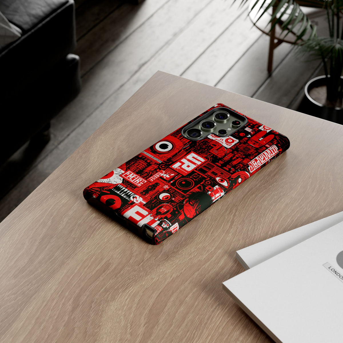 Neo Mecha Collage · Tough Phone Case for Samsung · Red