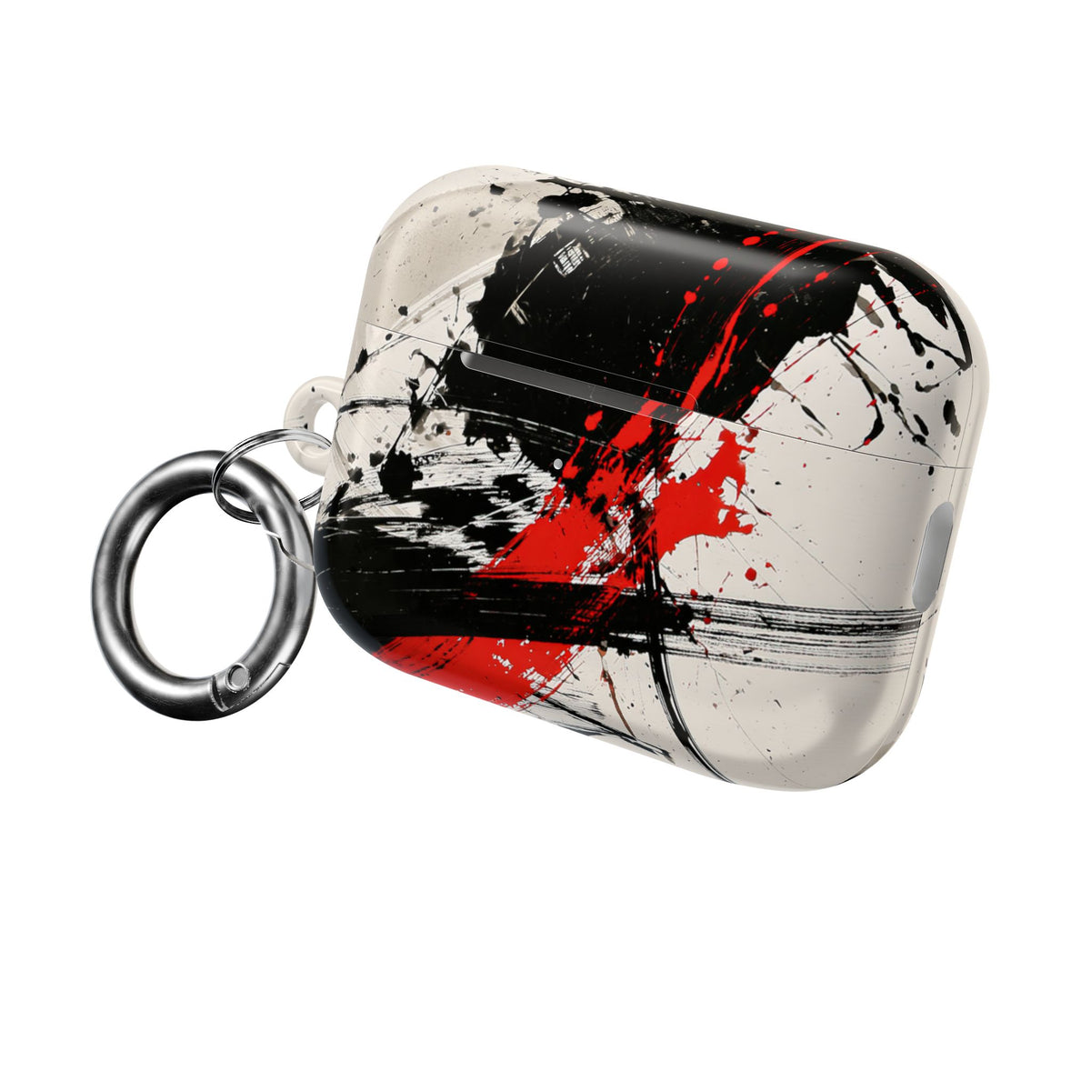 Crimson Sumi Slash · Hard Case for AirPods & AirPods Pro · White