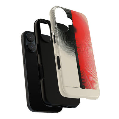 Red Tough Phone Case for iPhone - Split Signal Red