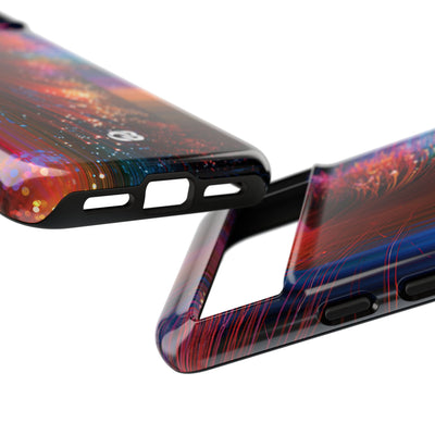 Black Tough Phone Case for Google Pixel - Cyber Optic Streak
