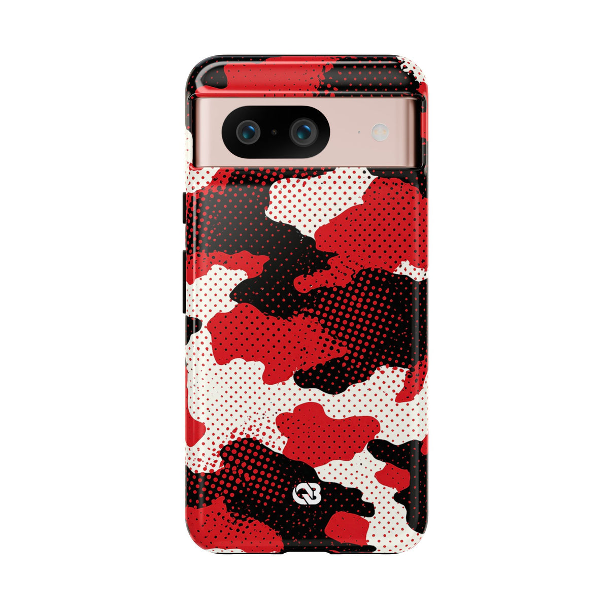 Crimson Halftone Camo · Tough Phone Case for Pixel ·  Red