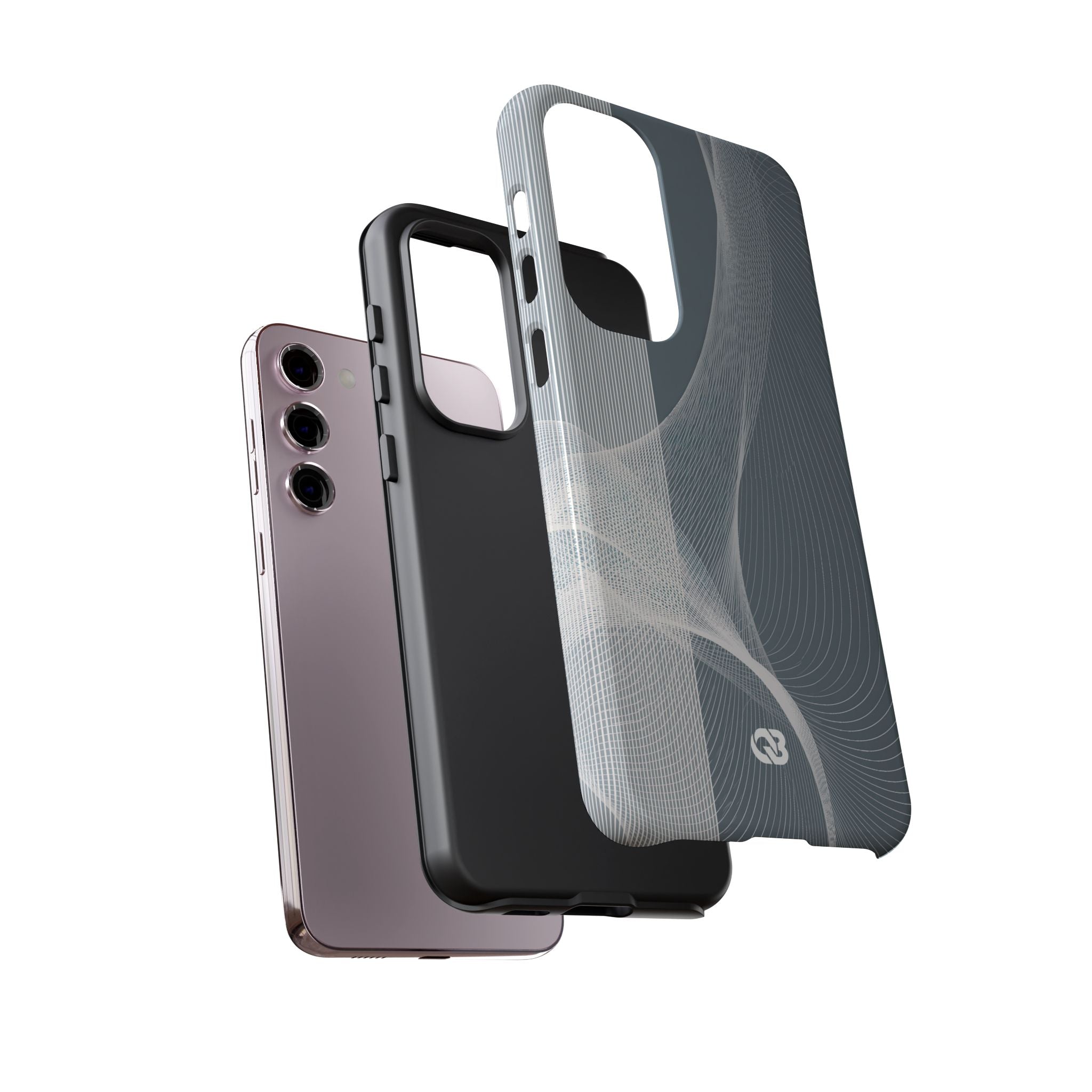 Grey Tough Phone Case for Samsung - Slate Mesh Horizon