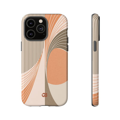 Orange Tough Phone Case for iPhone - Desert Arc Horizon