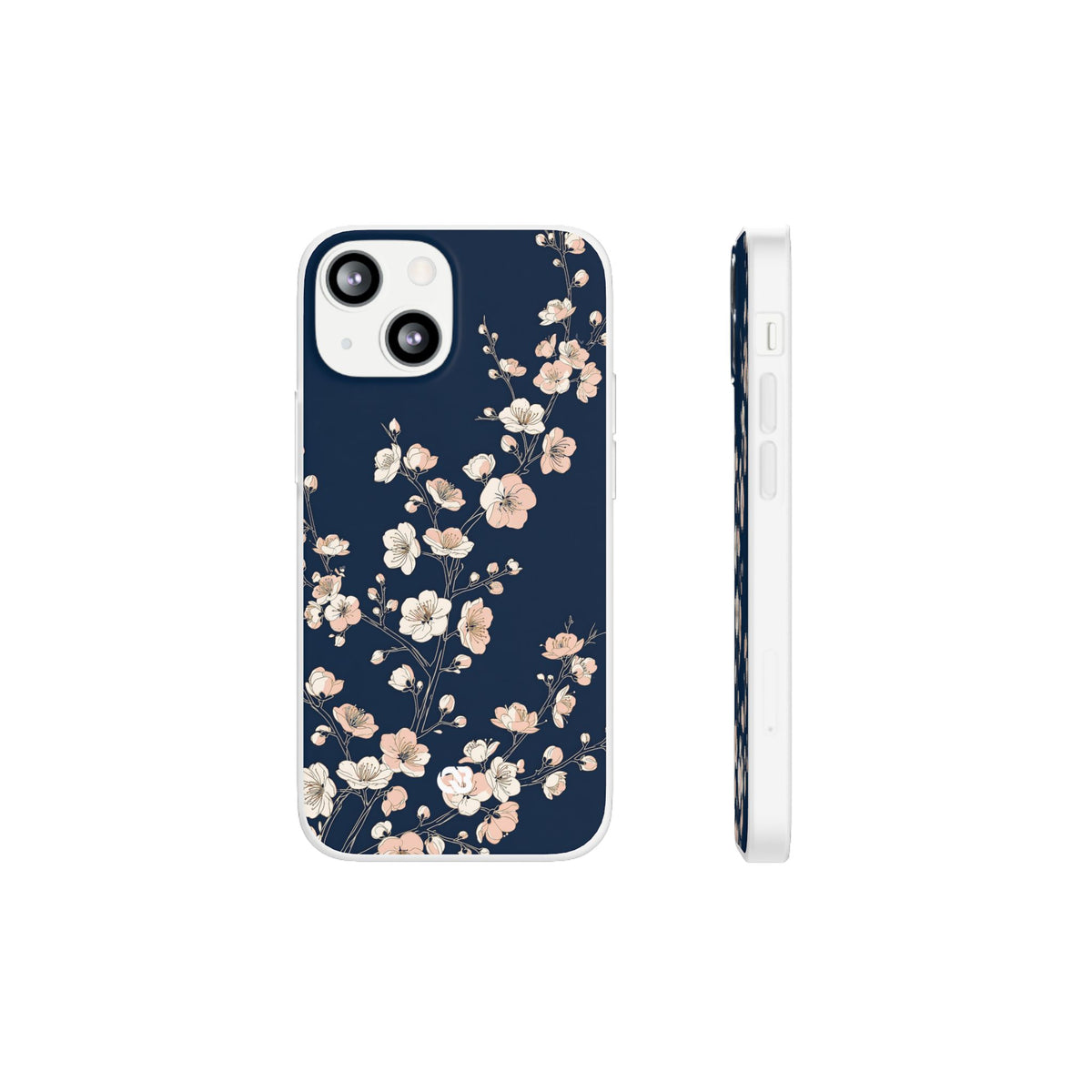 Midnight Plum Blossom · Lite Phone Case for iPhone ·  Blue
