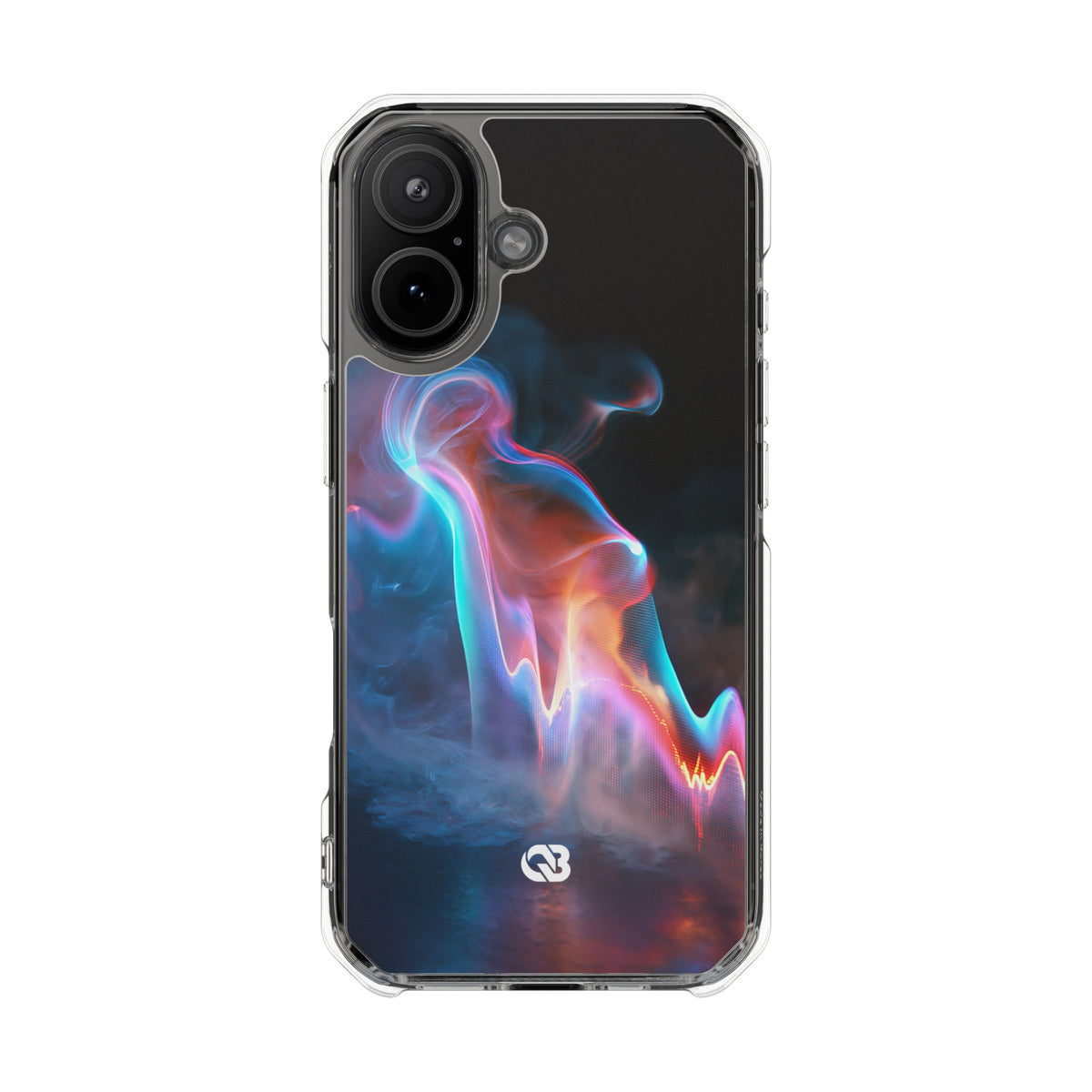 Neon Waveform · Clear Impact Magnetic Phone Case for iPhone · Black