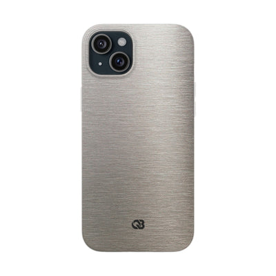 Brushed Silver Alloy · Lite Phone Case for iPhone ·  Silver