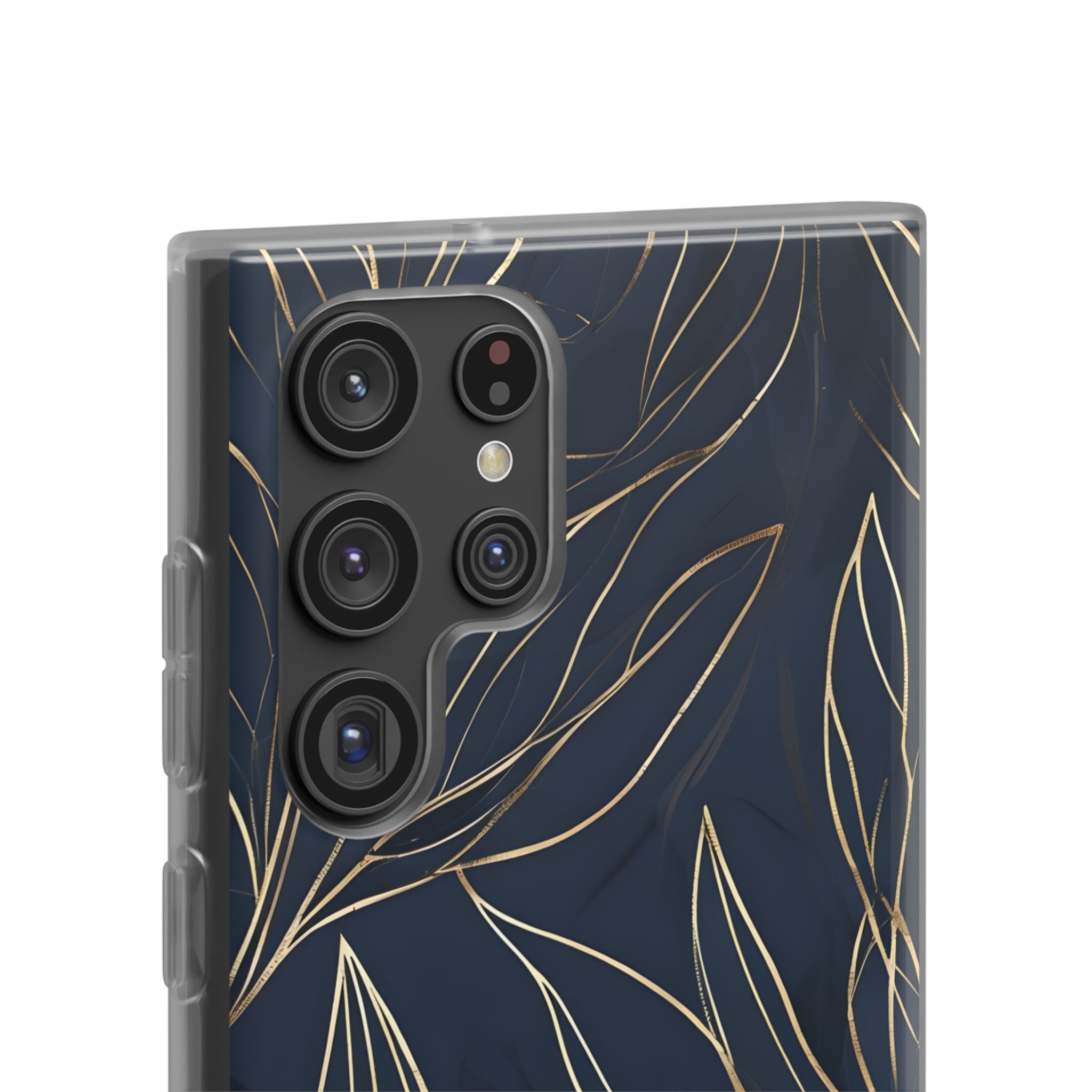 Gilded Navy Foliage · Soft Handyhülle für Samsung