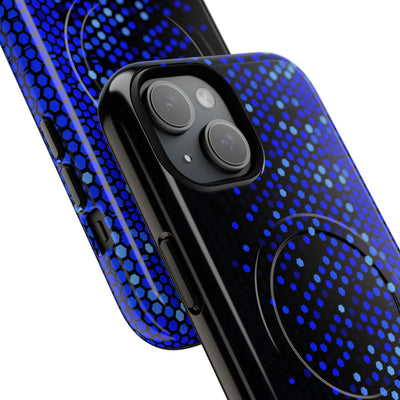 Cobalt Hex Dispersion · Tough 2.0 Magnetic Phone Case for iPhone · Blue