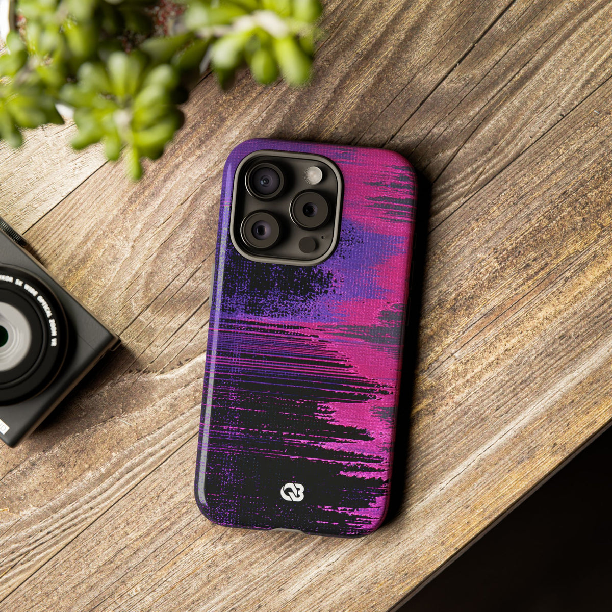 Neon Signal Shift · Tough Phone Case for iPhone · Purple