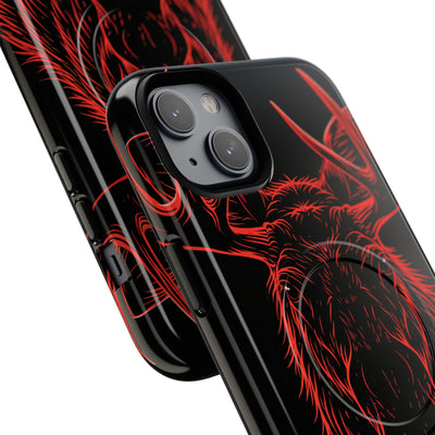 Nordic Moose Contour · Tough 2.0 Magnetic Phone Case for iPhone · Red