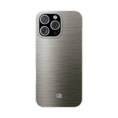 Grey Lite Phone Case for iPhone - Brushed Industrial Steel