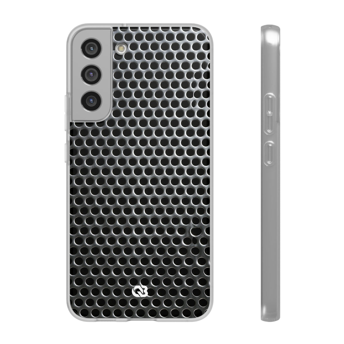 Brushed Perforated Steel · Lite Phone Case for Samsung · Silver