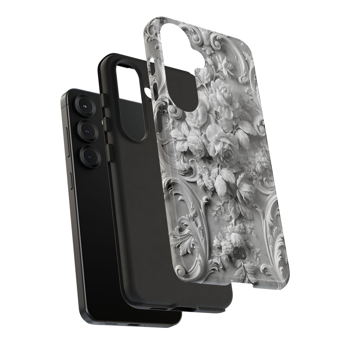 Rococo Marble Rose · Tough Phone Case for Samsung · White