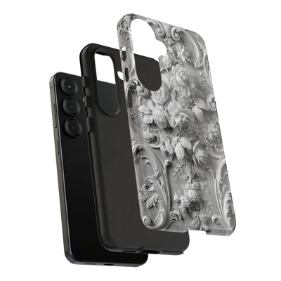 Rococo Marble Rose · Tough Phone Case for Samsung · White