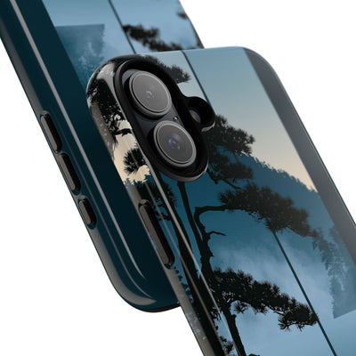 Blue Tough Phone Case for iPhone - Kyoto Mist Pine