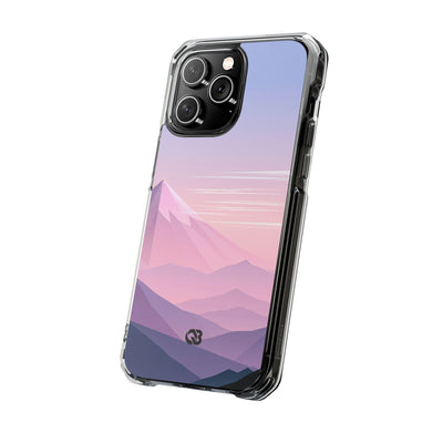 Alpine Twilight · Clear Impact Magnetic Phone Case for iPhone ·  Pink