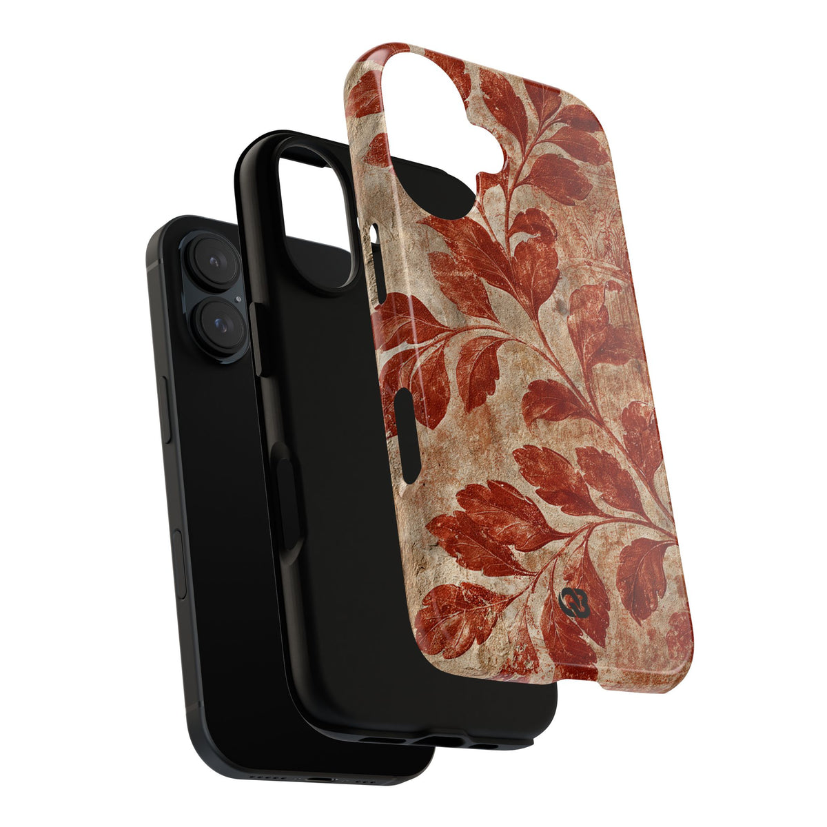 Terracotta Botanical Fresco · Tough Phone Case for iPhone · Red