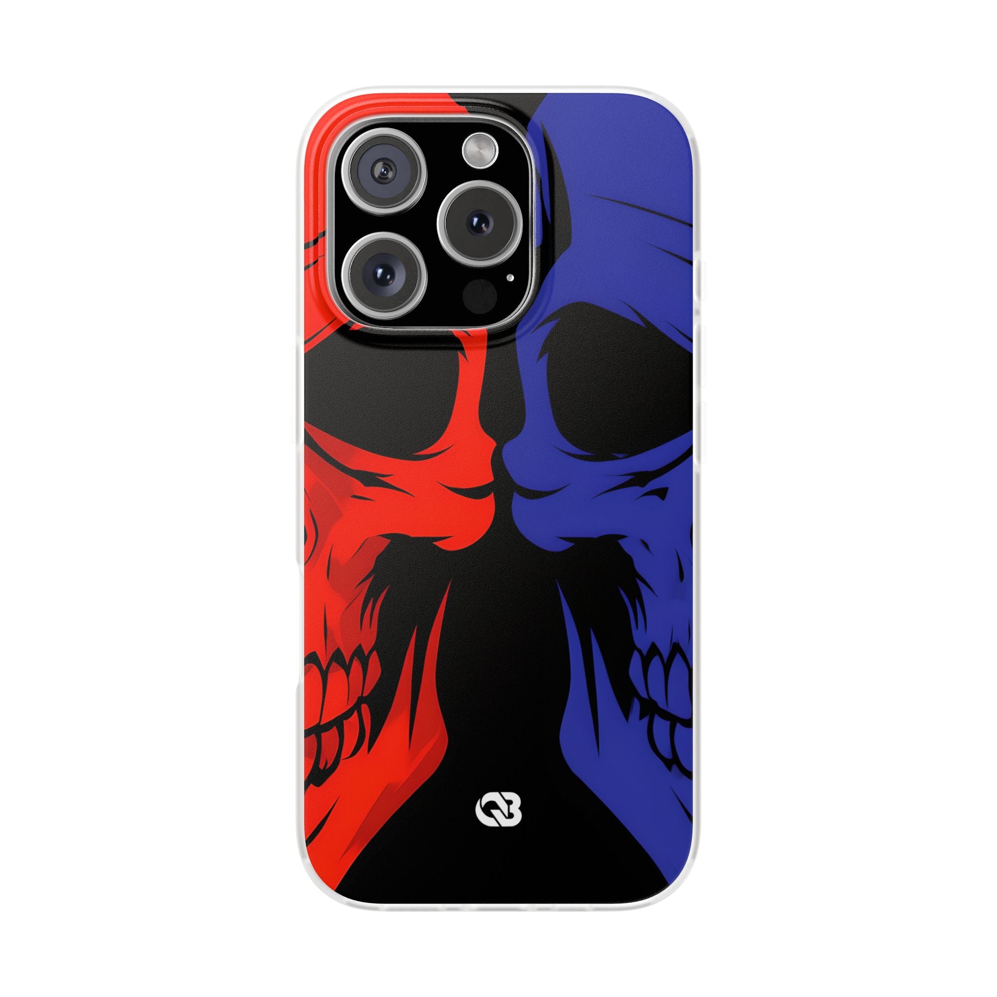 Crimson Cobalt Skulls · Soft Phone Case for iPhone