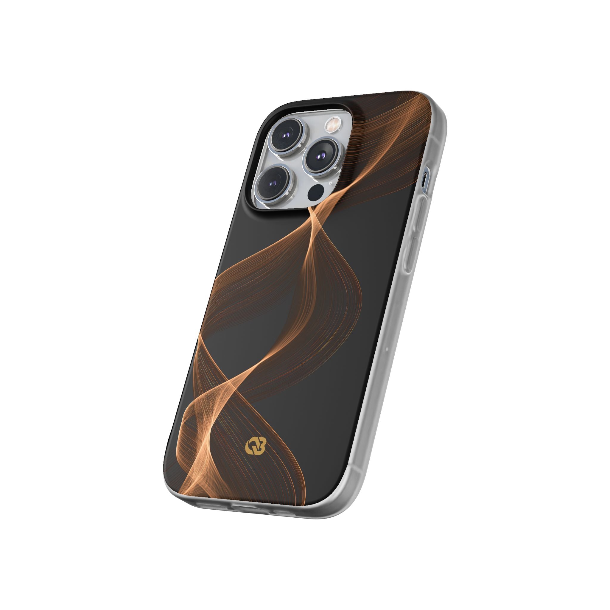 Brown Lite Phone Case for iPhone - Copper Silk Wave