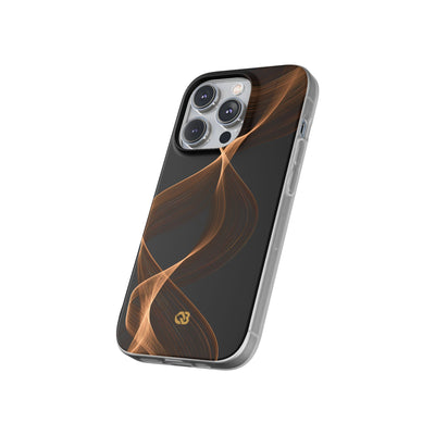 Brown Lite Phone Case for iPhone - Copper Silk Wave