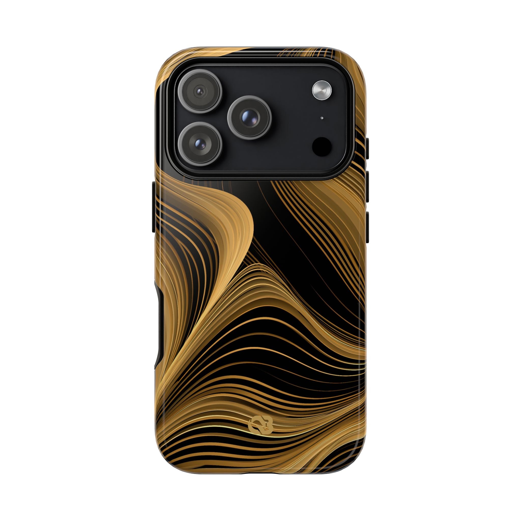 Gold Tough Phone Case for iPhone - Molten Copper Strands