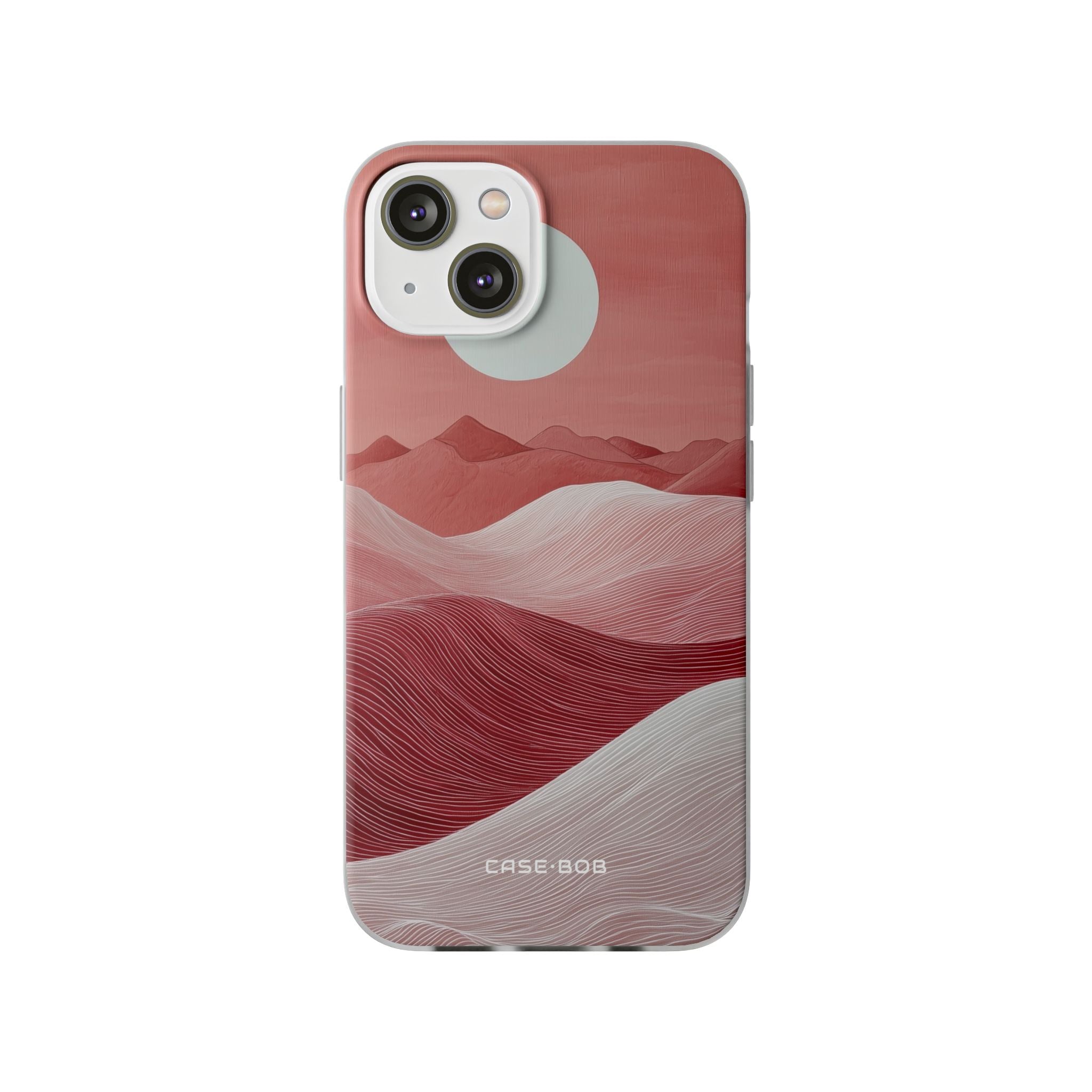 White Orb Dunes iPhone 14 Case - Soft