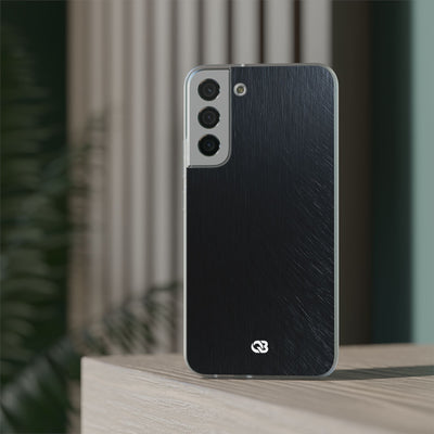Black Lite Phone Case for Samsung - Midnight Brushed Grain