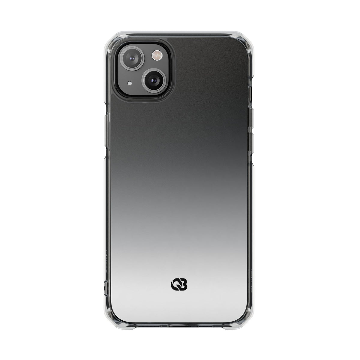 Noir Ombre Fade · Clear Impact Magnetic Phone Case for iPhone ·  Black