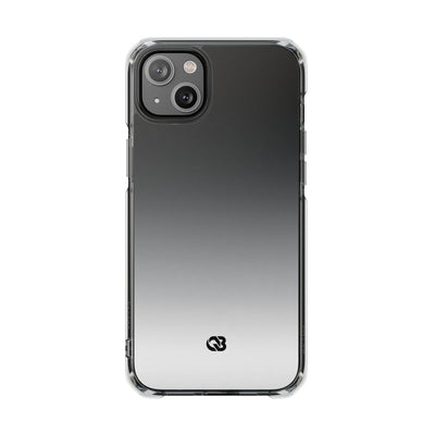 Noir Ombre Fade · Clear Impact Magnetic Phone Case for iPhone ·  Black