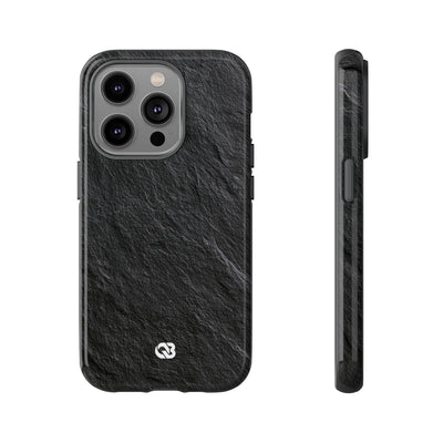 Black Tough Phone Case for iPhone - Raw Obsidian Slate