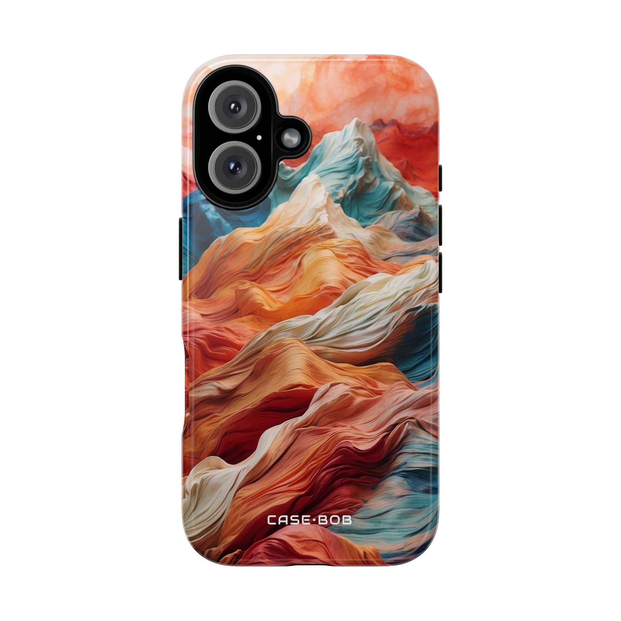 Fabric Peaks Cream iPhone 16 Plus Case - Tough