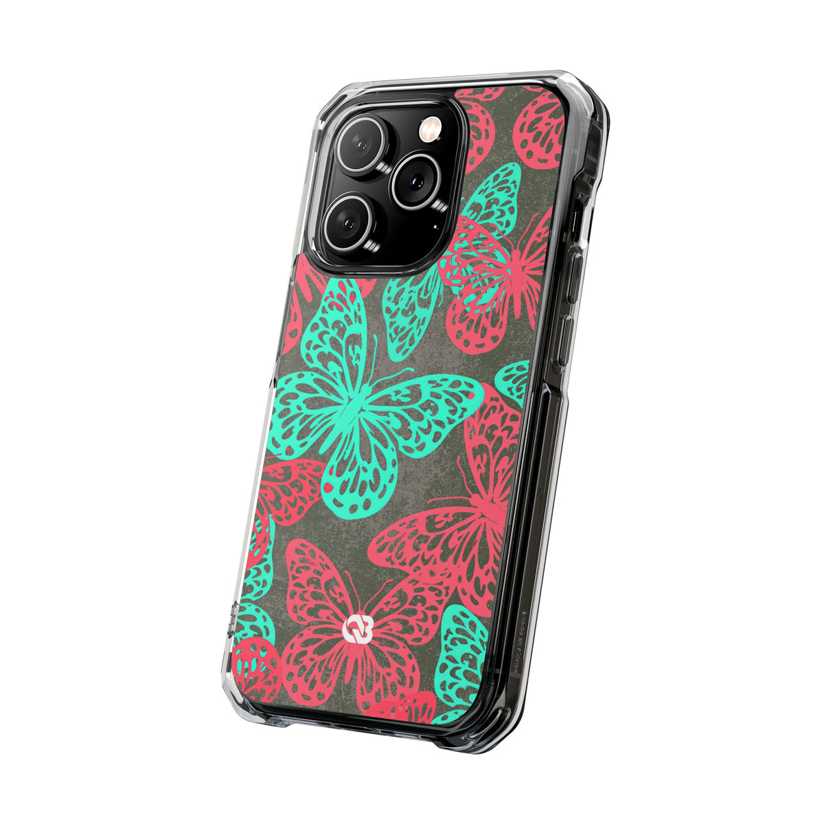 Electric Papillon · Clear Impact Magnetic Phone Case for iPhone · Pink