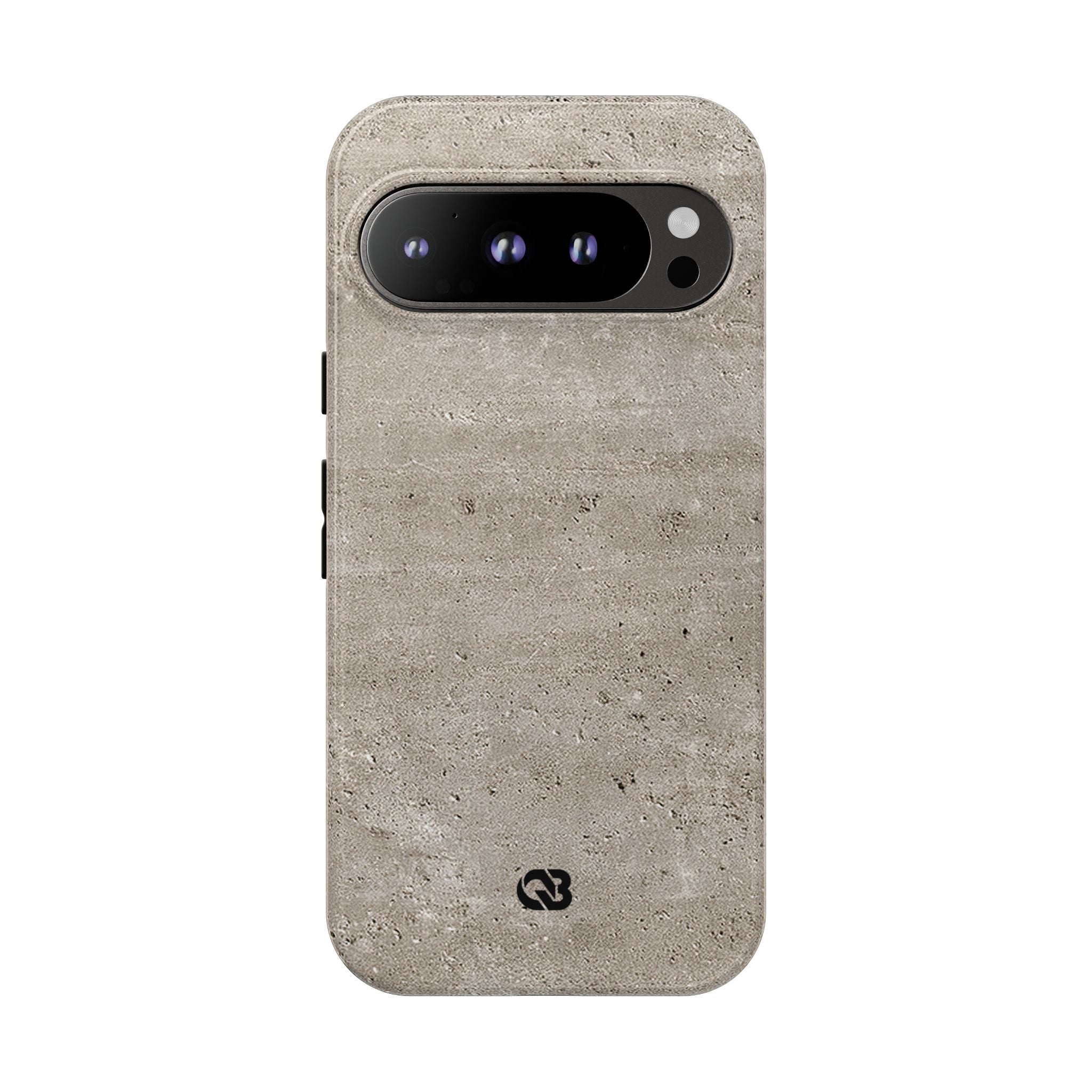 Grey Tough Phone Case for Google Pixel - Brutalist Stone Grit