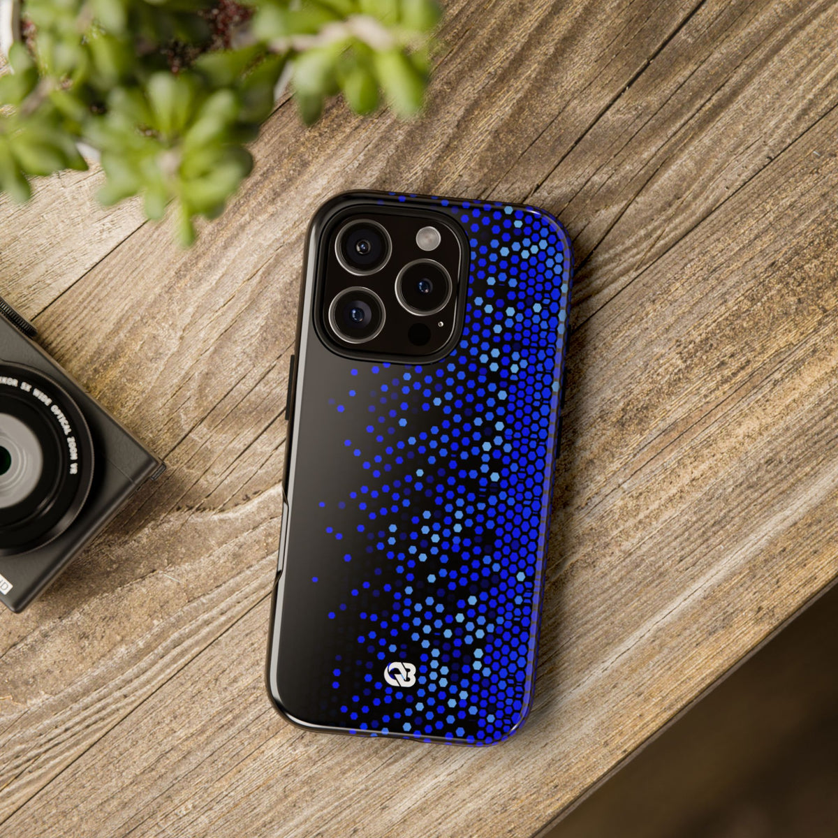 Cobalt Hex Dispersion · Tough Phone Case for iPhone · Blue
