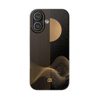 Gold Lite Phone Case for iPhone - Gilded Obsidian Dunes