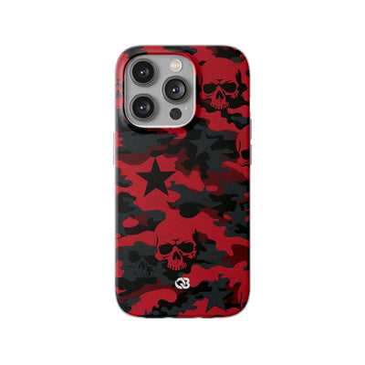 Crimson Skull Camo · Lite Phone Case for iPhone ·  Red