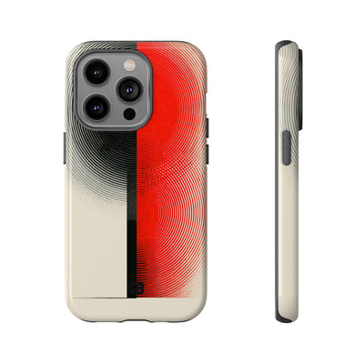 Red Tough Phone Case for iPhone - Split Signal Red