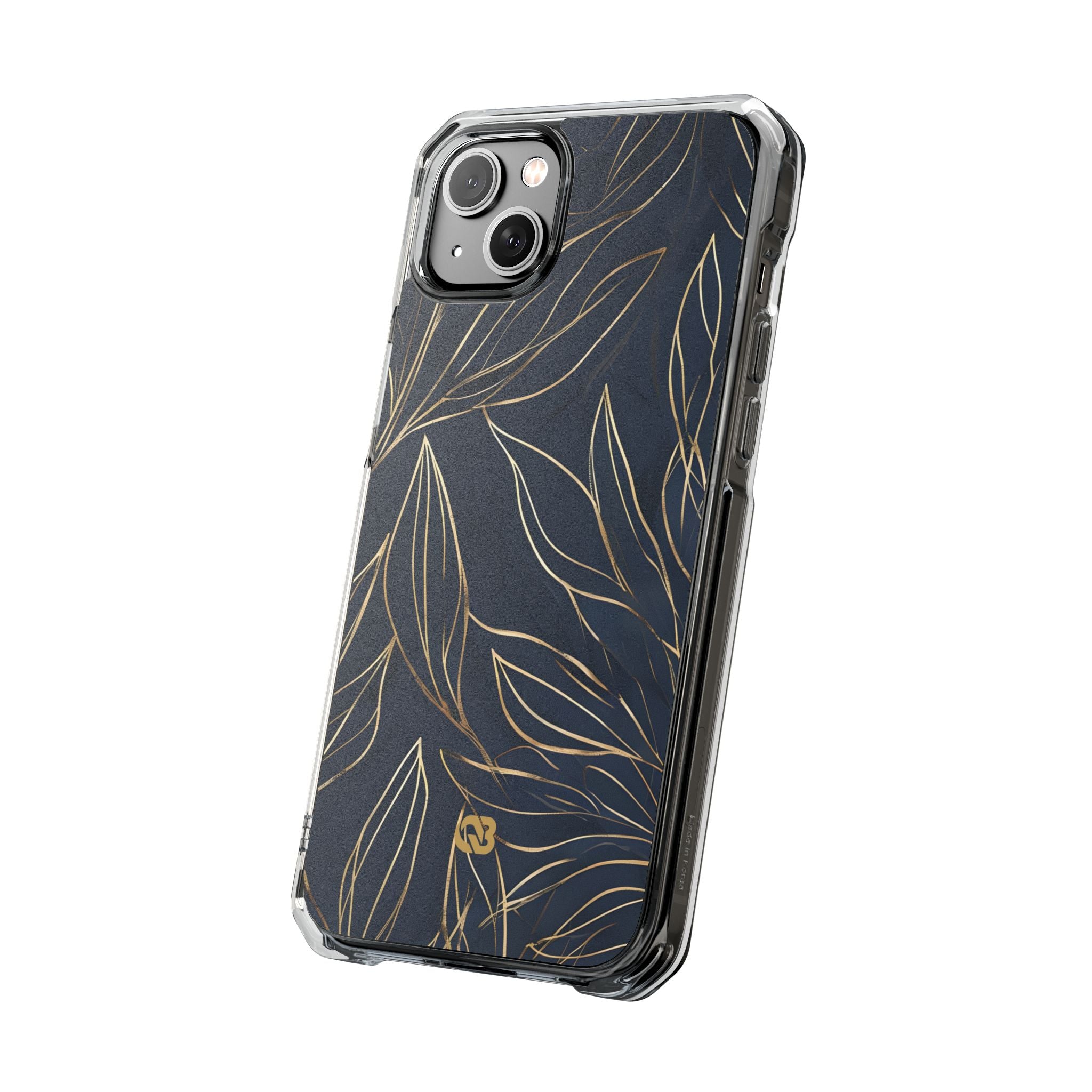 Gilded Navy Foliage · Impact Coque de téléphone pour iPhone · Magsafe