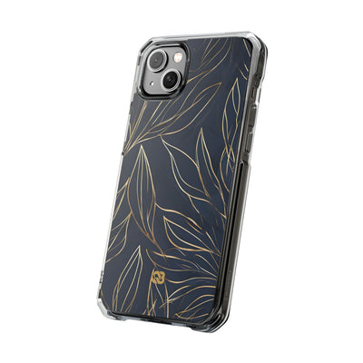 Gilded Navy Foliage · Impact Coque de téléphone pour iPhone · Magsafe