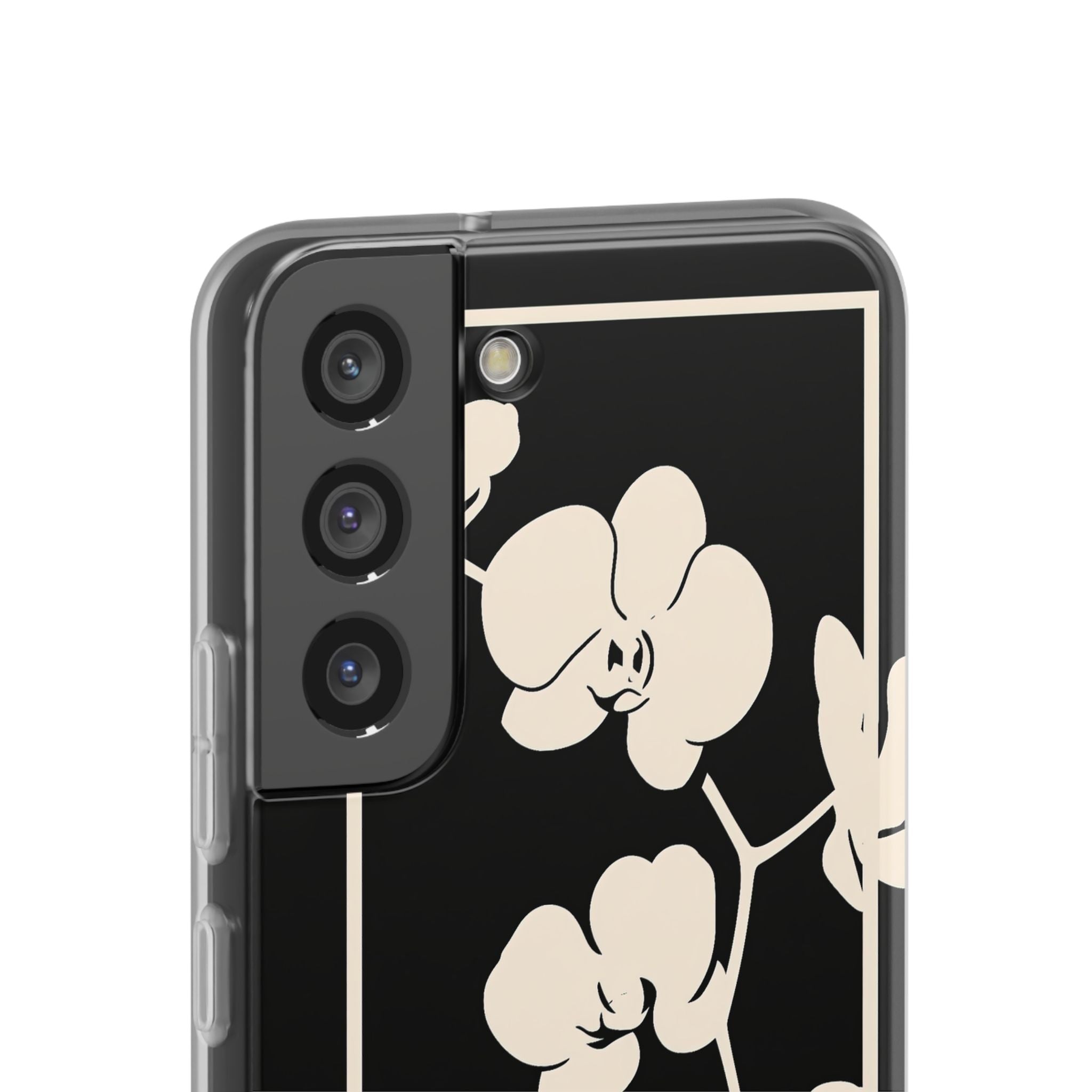Beige Lite Phone Case for Samsung - Nocturnal Orchid Frame