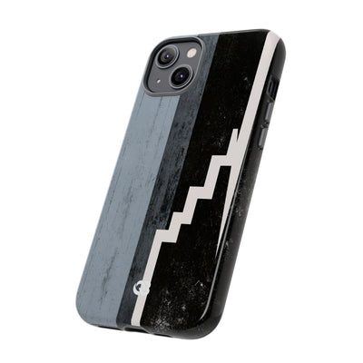 Grey Tough Phone Case for iPhone - Industrial Concrete Void