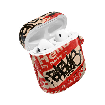 Slap Tag Collage · Hard Case for AirPods & AirPods Pro · Red