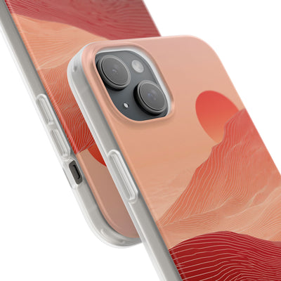 Red Lite Phone Case for iPhone - Crimson Ridge Lines