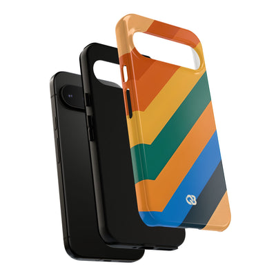 Retro Ridge Lines · Tough Phone Case for Google Pixel